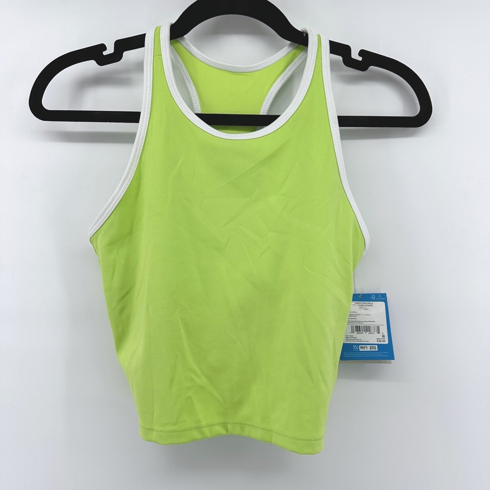 DSG Girls Momentum Shelf Bra Tank Bound Neon Pear Green L 14 CKP11169CN
